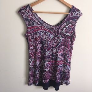 Papermoon for Stitch Fix | Scarf Print Blouse XS